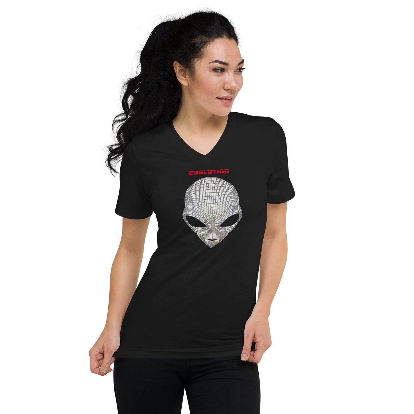"Evolution" Unisex Short Sleeve V-Neck T-Shirt