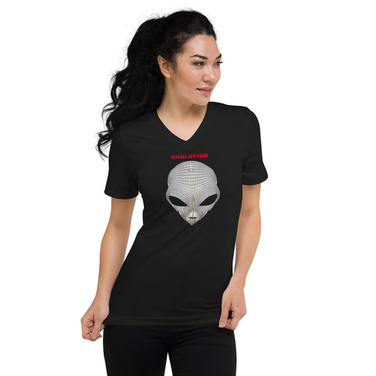 "Evolution" Unisex Short Sleeve V-Neck T-Shirt
