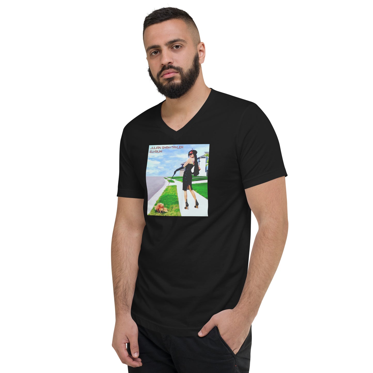 Unisex Short Sleeve V-Neck T-Shirt